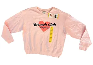 Wild‎ fox Women’s Graphic Sweatshirt Medium Cotton Pink thumbnail 1