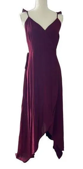 Lulus Burgundy Maxi Prom Full Length Gown Size M NEW thumbnail 1