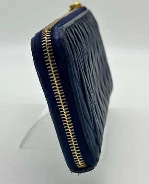 Miu Miu Navy Continental Leather Wallet thumbnail 3