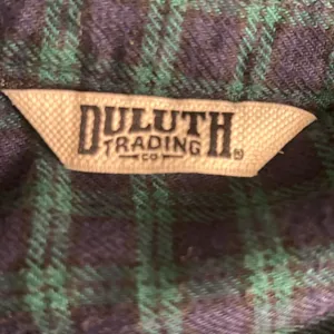 Duluth Trading Co Seawool‎ Plaid Henley Top Green Blue Long Sleeve 3237-97 thumbnail 7