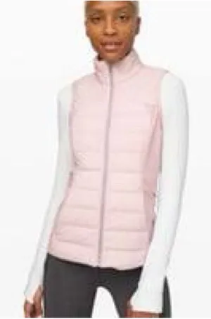 lululemon athletica pale pink quilted vest 761 thumbnail 1