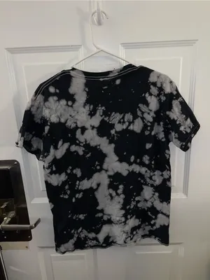 Sublime Tie-Dye Sun Graphic Tee - Black & White with Yellow Sun - Sz Medium thumbnail 2