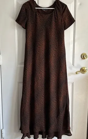 Carole Little Dresses Womens‎ Animal Print Short Sleeve Midi Dress Size 8 thumbnail 1