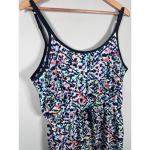Athleta easy breezy sunbeam midi Dress Women L Multicolor Abstract casual Travel thumbnail 5