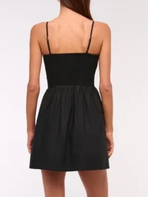 Abercrombie Dipped-Waist Smocked Mini Dress thumbnail 7