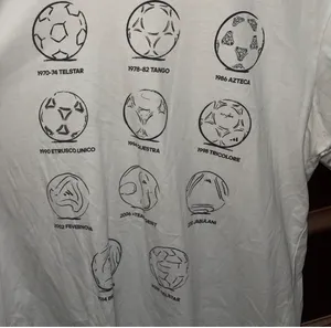 Adidas White Graphic Soccer Ball Tee - Size XL thumbnail 5