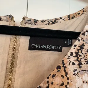 Cynthia Rowley Neutral Linen Dress Size‎ 6 thumbnail 6