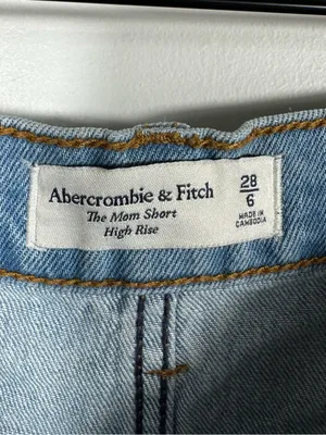 Abercrombie & Fitch‎ The Mom Short High Rise Denim Cutoff Shorts Size 28 / 6 thumbnail 8
