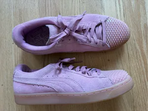 Puma Women’s Suede Platform Sneakers in Light Pink thumbnail 1