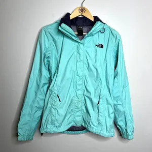North Face Blue Full Zip Hooded Raincoat Jacket thumbnail 4