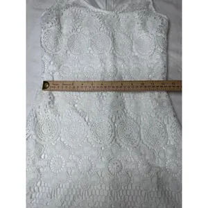 Youarenotalone White Crochet Lace Medallion Mini Dress Sleeveless Medium thumbnail 5