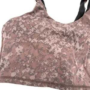 Varley Let's Go Walker Camo Brown Graphic Texture Sports Bra Size Medium thumbnail 2