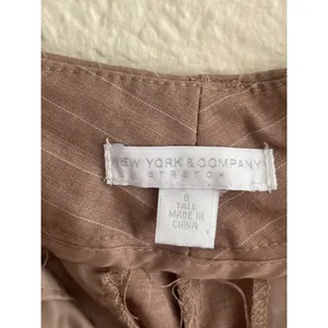 New York & Company Pant Suit Size 0 Tall Brown Pinstripe Blazer Trousers Set thumbnail 7