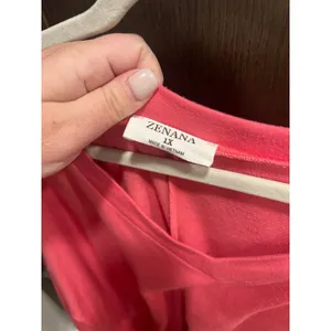 Zenana pink tunic long sleeve shirt women's 1Xl thumbnail 2