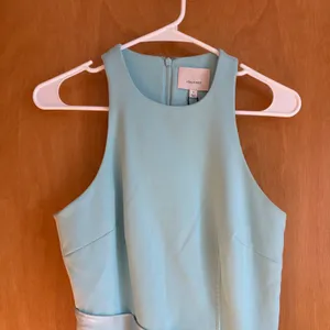 Cinq Sept Windsor Dress Aqua Blue Sleeveless‎ Tie Waist Cocktail Size 4 thumbnail 4