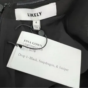 NWT Likely Fina‎ Gown Black sz 4 thumbnail 6