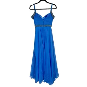 Sherri Hill 50086 Chiffon Beaded Sweetheart Prom Gown Formal Dress Periwinkle thumbnail 8