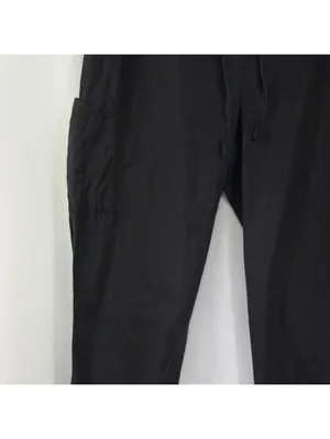 Old Navy Black Cargo Jogger Pants Women’s Medium Drawstring Elastic Waist Casual thumbnail 3