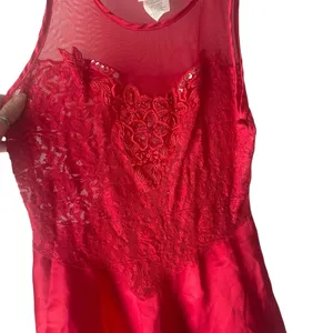 Secret Treasures Vintage 90s‎ Large Lace Sewuin Floral Sexy Babydoll Lingere Top thumbnail 6