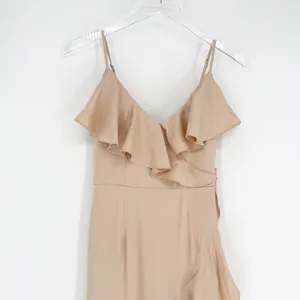 NWT VOW'D Rowan Satin‎ Ruffle Bridesmaid Dress Women's Size 2 Pink thumbnail 4