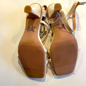 A New Day Women's Irene Tan and Cream Strappy Heeled Sandals size 9.5 thumbnail 6