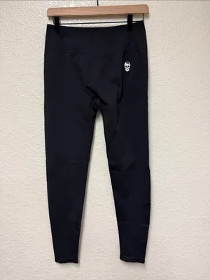 GYMREAPERS Black Infinity Seamless Leggings Size XL thumbnail 2