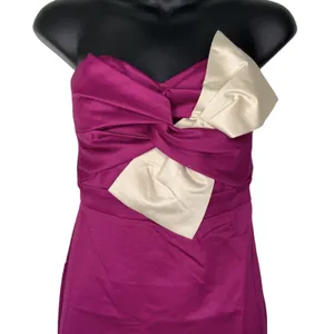 NEW Anthropologie‎ Lulumari Strapless Tie Bow Dress Women's Medium Retro Hoco thumbnail 2
