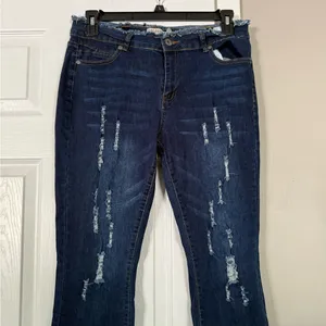 Celebrity Ace Ribbed Y2K Denim Jeans Bell Bottom Flare thumbnail 3