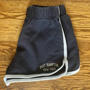 Brandy Melville John Galt Navy New York Contrast Trim Cotton Gym Shorts thumbnail 6