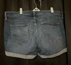 Ana denim blue short shorts thumbnail 2
