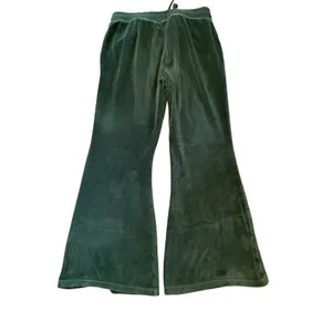 Aerie Green Velour Pull On Flare Pants. Forest Green. Size XL thumbnail 2