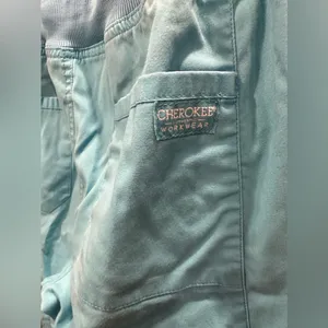 EUC Cherokee baby blue scrub pants, Sz Xs, elastic waist. Relax leg thumbnail 3