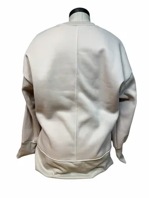Women's Oversized Tan Crewneck Pullover Sweatshirt Size L #260202 thumbnail 4