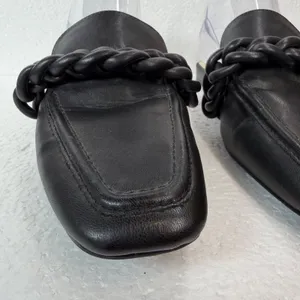 Dolce Vita Givony Braided Mules Slides Women's 10M Black Square Top thumbnail 3