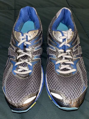 Women's Asics Gel Cumulus 14 Silver Blue Seafoam Running Sneaker 8.5 thumbnail 1