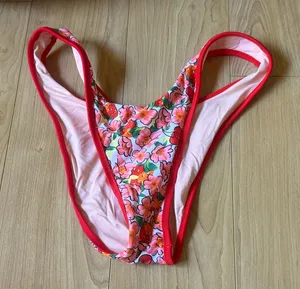 Blackbough Floral Bikini with Red Trim thumbnail 1