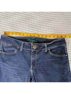 Wrangler Boot Cut Jeans Women Juniors 11/12x36 Embellished Cowgirl Western Rodeo thumbnail 5