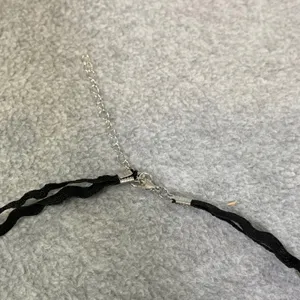 Choker Necklace Women Black Layered Wavy Ribbon Bead 90s Goth Grunge Alt New thumbnail 3