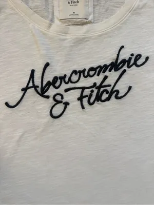 Abercrombie and Fitch Long Sleeve Script Writing Top Size Medium thumbnail 7