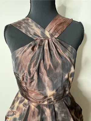 Banana Republic Leopard Print Halter Dress 0 Mob Wife Indie Sleaze Fit Flare thumbnail 3