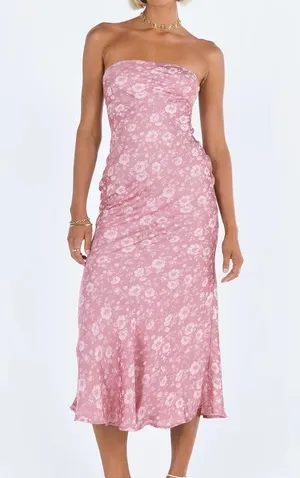 Princess Polly Pink Floral Dress thumbnail 1