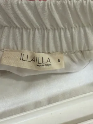 Illa Illa White and Tan Pattern Tiered Maxi Skirt and Top Set thumbnail 9