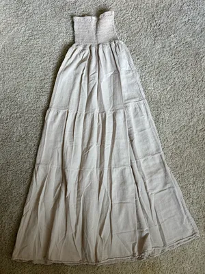 Seaspice Strapless Maxi Dress White Size L thumbnail 2