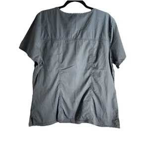 Cherokee Workwear Scrubs Top Woman XL Grey Core Stretch Shirt Blouse thumbnail 5