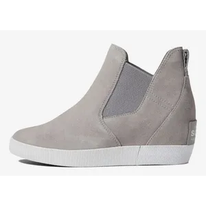 Sorel Women's Gray Leather Out N About II Slip On Wedge Ankle Booties Size 7 thumbnail 2