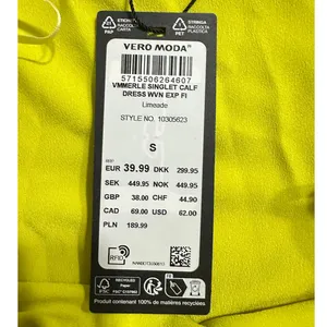 Vero Moda Midi Dress Women's Small Yellow Satin Ruched Strappy Square Neck NWT thumbnail 5