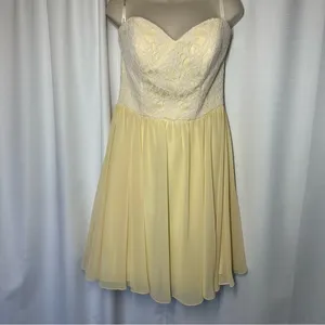 Mori Lee Madeline Gardner Lace Bridesmaid Prom Dress Strapless Women Sz 10 thumbnail 11