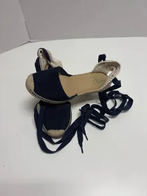 Alpargatera La Manual - Blue Espadrilles‎ With Jute Wedge - Size 37 (6.5 US) thumbnail 3