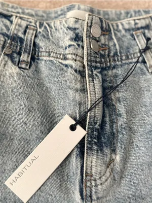 NWT Habitual Emmette High Waist Wide Leg‎ Acid Wash Trouser Jeans thumbnail 3