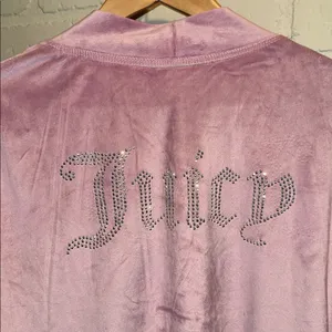 Juicy Couture robe Pink Long Cardigan with Pockets velvet velour purple small medium NEW thumbnail 3